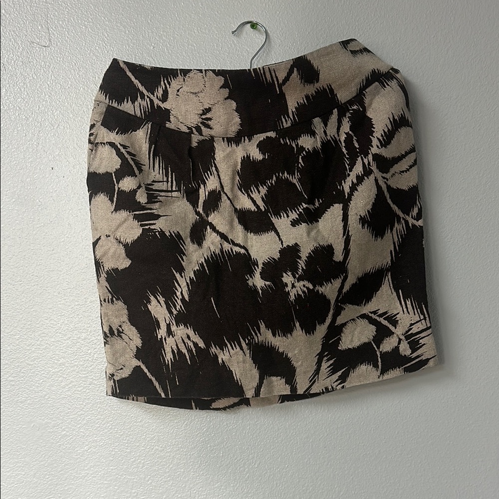 Floral Black and Cream Skirt